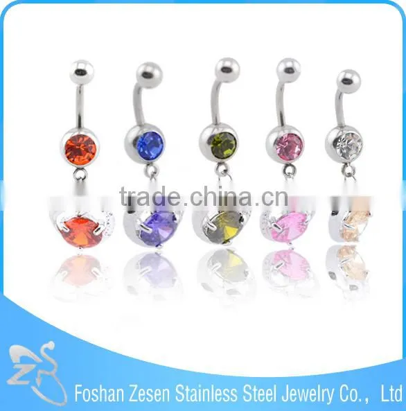 Hot Promotional Women Cute Curved Barbell Crystal Nickel Free Indian Navel Piercing photo-2