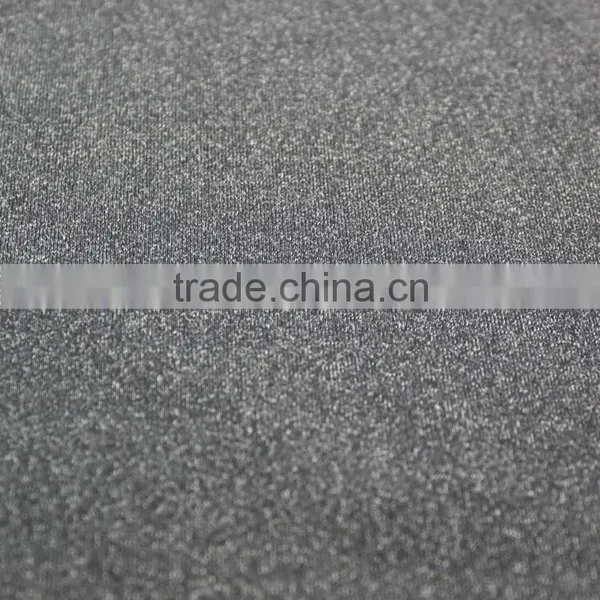 Weft Knitted Grey Melange Color Fabric Polyester Nylon Blend Fabric for Making Shirts Supplier's Choice photo-2