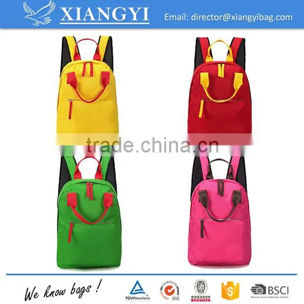 Fashionable Water Resistant Candy Color Leisure Laptop Backpack School Backpack With Webbing Handle for Kids photo-4