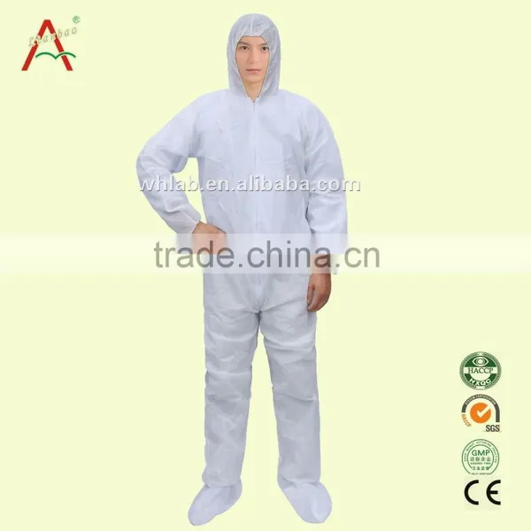 White Plastic Women Working Overalls Jumpsuit photo-2