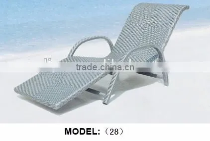 Modern Luxury Outdoor Leisure Rattan/wicker Beach Sun Lounger in the Shape of S photo-6