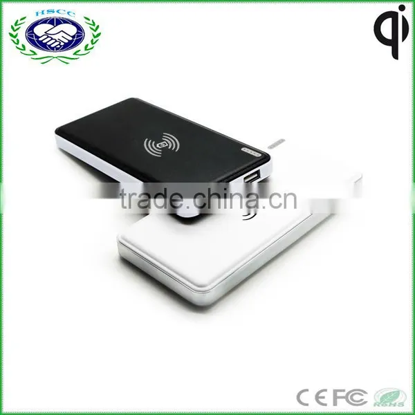 Leather Texture Design Dual Charging Port Power Bank Wireless Charger Pad photo-3