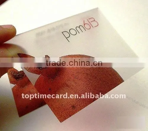 Die Cut Frosted Pvc Clear Transparent Card photo-6