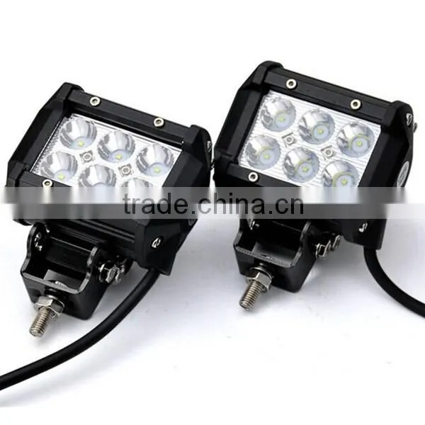 4" 18w 6 C Ree LED SUV Off-road Boat Headlight Spot Driving Fog Light Led Work Light Bar + Mounting Bracket photo-2