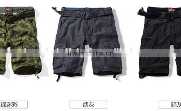 2016 Summer Fashion Heavy Cotton Cargo Shorts Heavy Washed photo-6