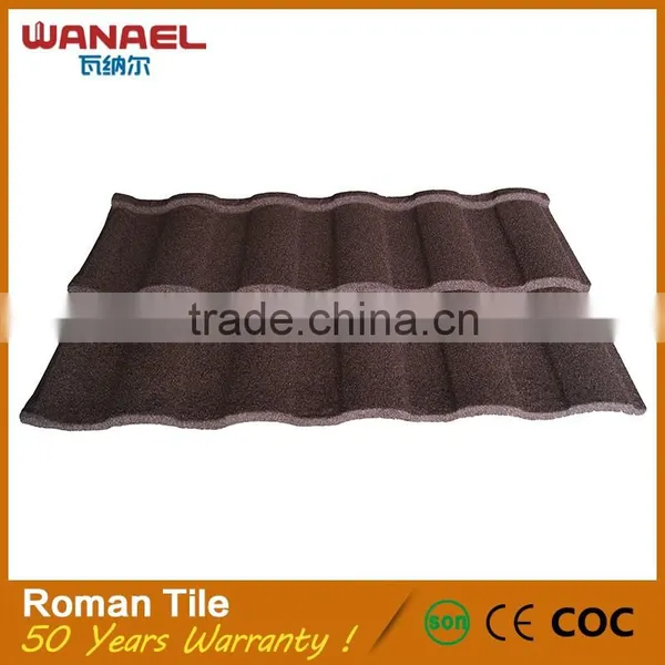 Chinese Low Cost Flat Stone Coated Steel Aluminium Metal Roof Tile, Spanish Style Kerala Double Roman Roof Tile Prices Supplier's Choice photo-5