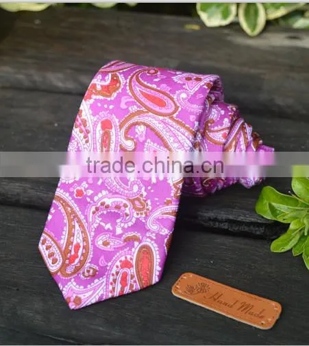 Cotton Fashion Neck Ties Mens Soft Necktie Floral photo-3
