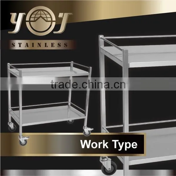 Hotel Articles Metal Stainless Steel Kitchen Food Serving Trolley