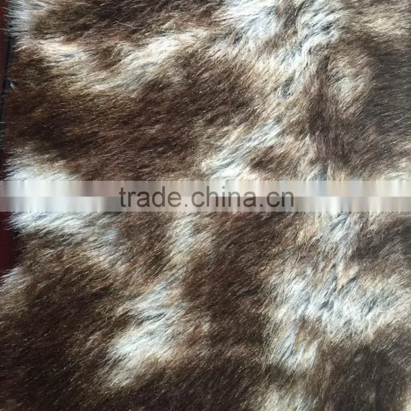 Long Pile High Quality Fake Fur Fabric, Printed Fur Fabric