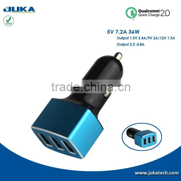 DC 12v 24v Car Battery Charger for Car Use , Phone Car Charger , Car Mobile Charger With 3 USB photo-2