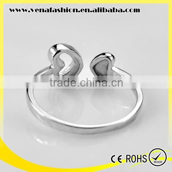 Heart Diamond Solid Value 925 Silver China cz Rings photo-5