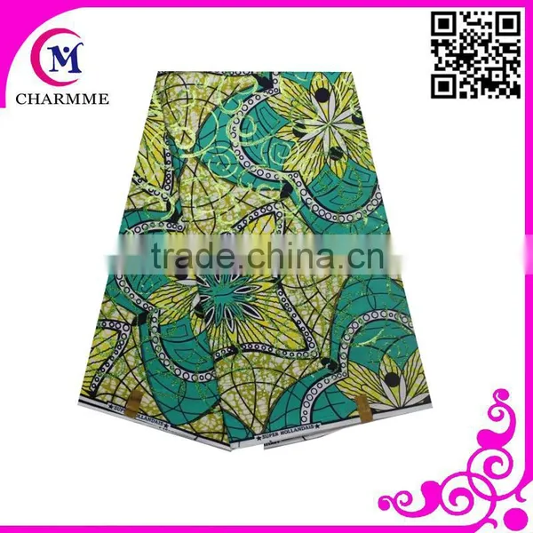 Super Wax Super Wax Soso Super Wax Java Print Fabrics With Sequins for Fancy Dress Making