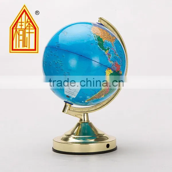8 Inch(20cm) Plastic World Globe Metal Base Silver/Gold Color Available photo-6