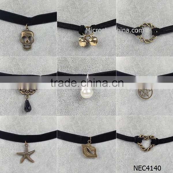 IN STOCK Cute Girls 2016 Black Fashion Choker Gold Chain Necklace photo-5