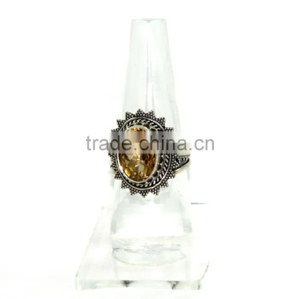 Citrine Oval Cut 925 Sterling Silver Loose Gemstone Ring photo-2