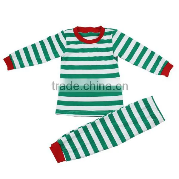 Factory Cheap Price Kids Knit Pajamas Children Blank Christmas Girls Boutique Sets Kids Red Stripe Christmas Pajama Wholesale photo-4