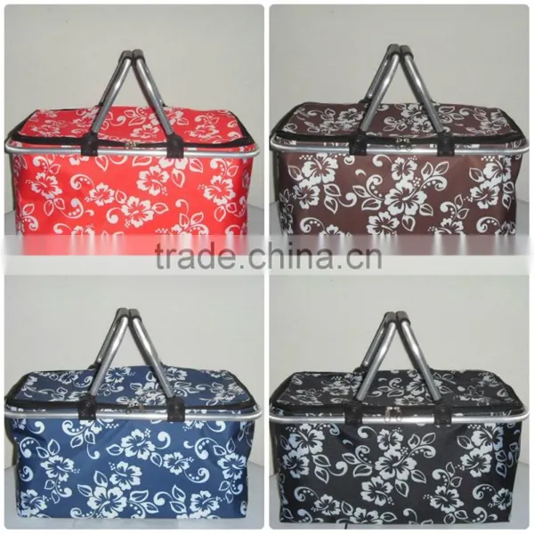 Handhold supermarket shopping basket,collapsible shopping basket