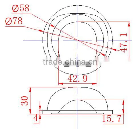 LED Glass Lens 78mm for Tunnel Light KC78-1 photo-3