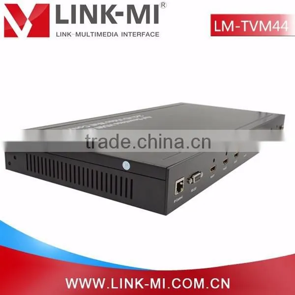 LINK-MI LM-TVM44 2x2Video Wall Controller &4in4out Hdmi Matrix 4x4 Seamless Switch HDMI Splitter3D With RS232 and IP Control photo-3
