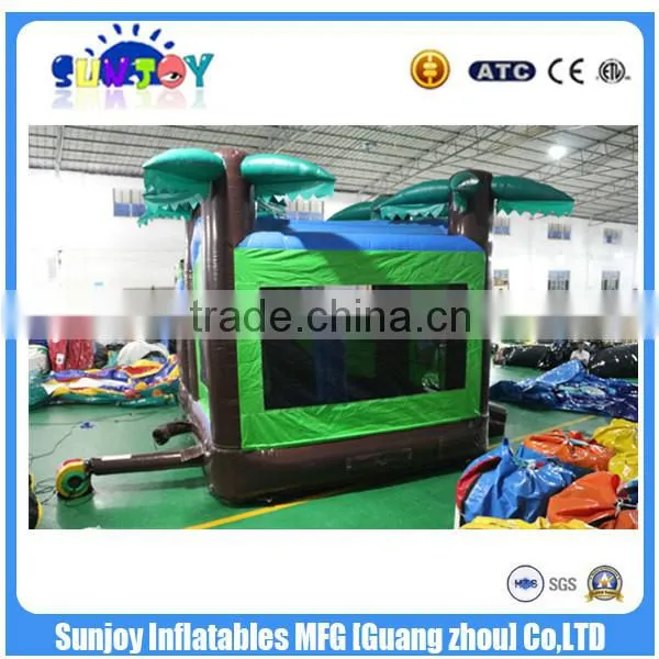 Jungle Theme 0.55mm PVC Tarpaulin Cheap Inflatable Castle Slide photo-5