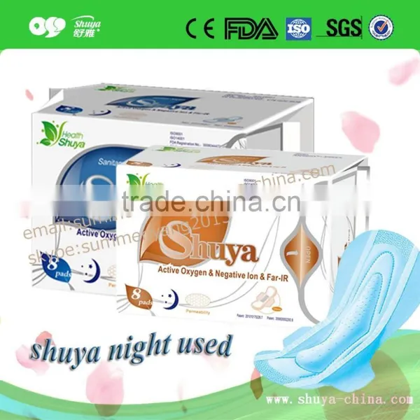 China Cotton Material and Winged Shape Ladies Sanitary Pads