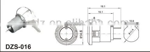 Ignition Key Switch Lock,12mm Keyed Switch,key Switch Auto for Car photo-2