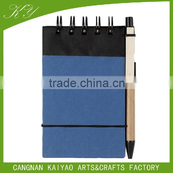 Wholesale Stationery Notebook a5 Eco Recycled Fsc Paper Spiral Notepads With Pen photo-6