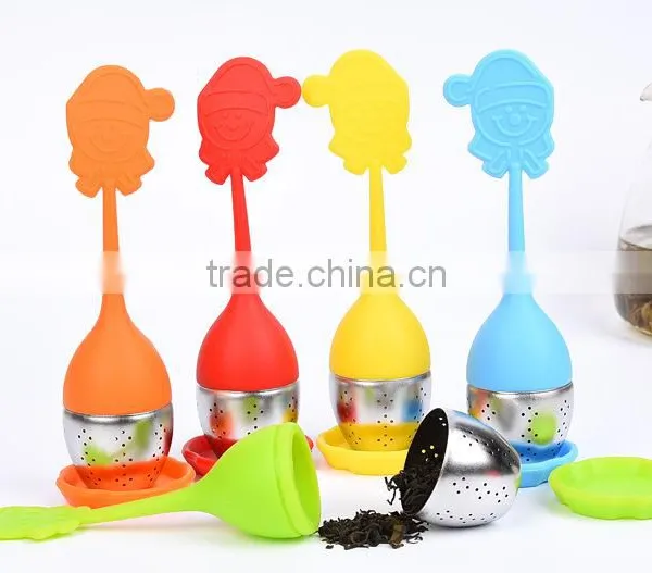 Gift Promotion Father Christmas Design Silicone Tea Infuser Bottle photo-2