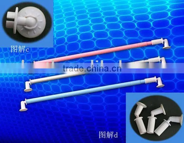 Multipurpose Adjustable Head Shower Curtain Rod