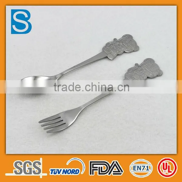 Cartoon Handle Stainless Steel Fork Spoon photo-3