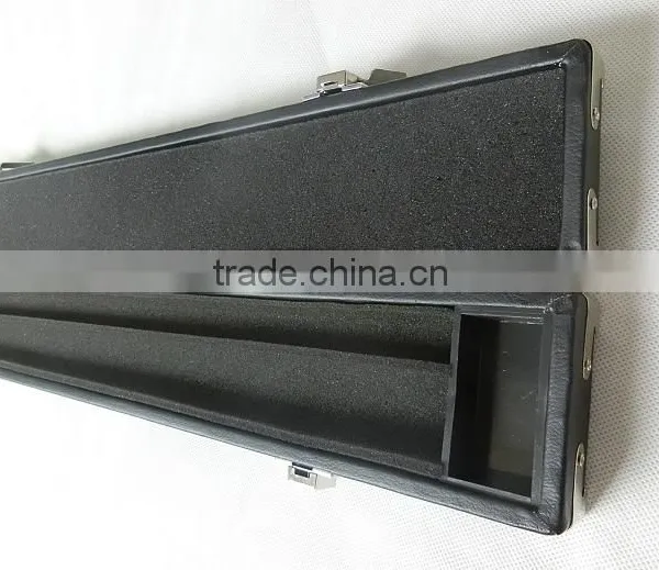Luxury 3/4 BLACK Leather Snooker Pool Cue Case. photo-5