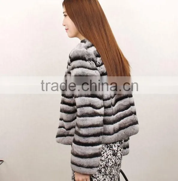2015 Fashion Women Winter Genuine Rabbit Fur Coat RC11 photo-3