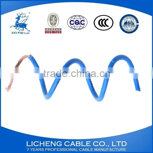 PVC Building Flexible Electric Wire Blue House Wiring 10mm2 photo-3