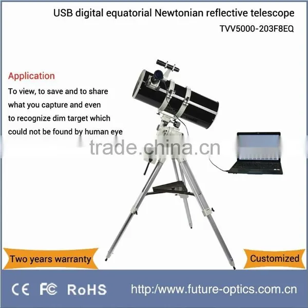 TVV5000-203F8EQ 5.0MP USB Digital Equatorial Newtonian Reflective Telescope