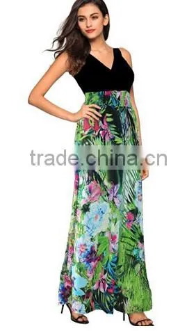 Vintage Women Summer Boho Floral Long Casual Party Plus Size Maxi Dress photo-6