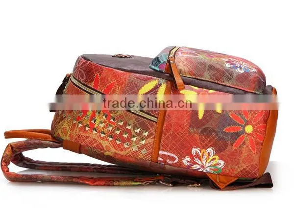 Cartoon Printing Canvas Backpack for Teenage Girls(CAS15-046) photo-3