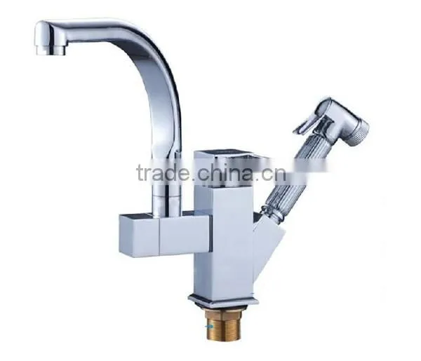 New Design Brass Kitchen Faucet, Kitchen Faucet With Shower Head, Pull Out Spray Kitchen Faucet photo-2