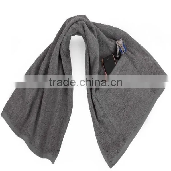 Zip Pocket Sport Towel With Customized Logo photo-5