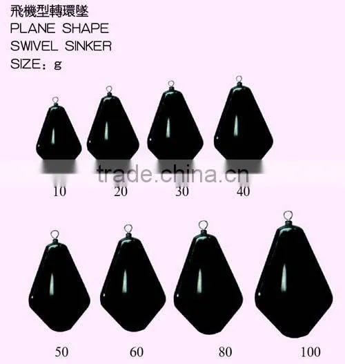 Plane Shape Swivel Lead Sinker, Fishing Lead Sinker