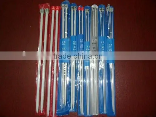 Single Point 35cm Length Aluminum Knitting Needles