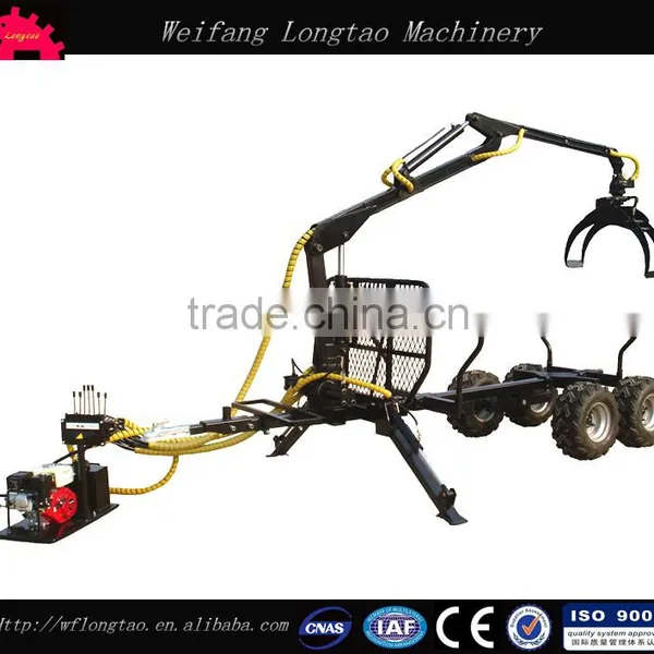 Tractor or ATV Mobile Forestry Trailer With Loading Crane photo-3