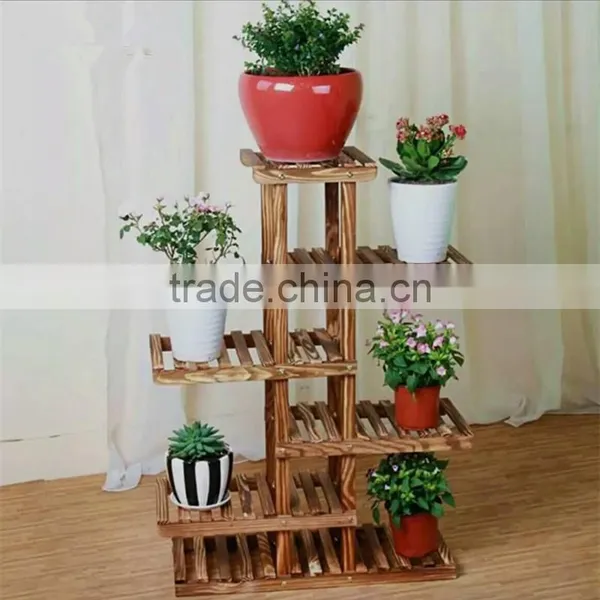 Artificial Wooden Flower Display Pot Rack for Indoor or Outdoor photo-6