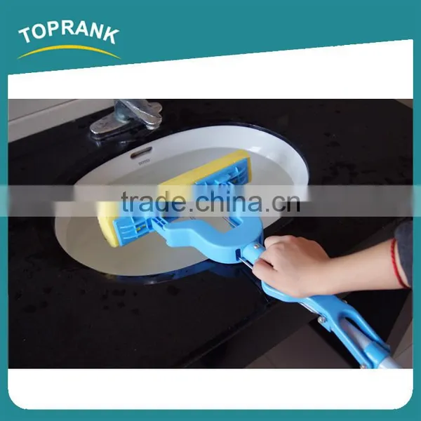 Toprank Eco Double Roller Home Easy Use Floor Cleaning Mop Magic Folding 360 Squeeze Yellow Sponge PVA Mop photo-2