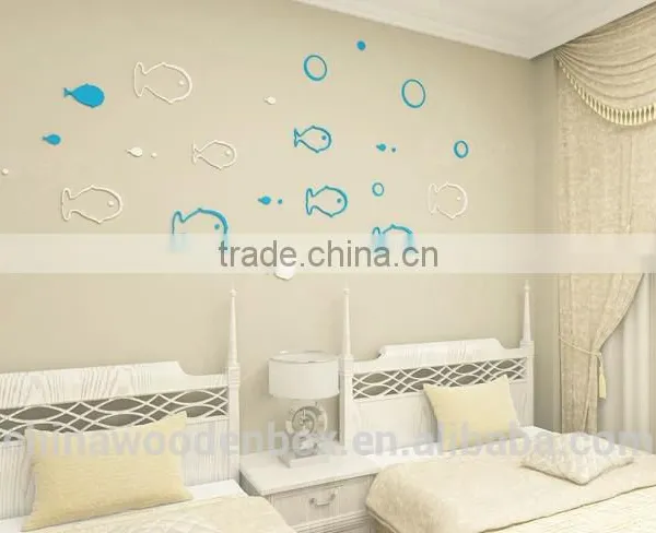 Special Custom Fish Shape Wooden Wall Stickers photo-2