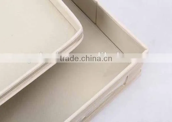 Rectangular Linen and Canvas Box With Cover/storage Box photo-4