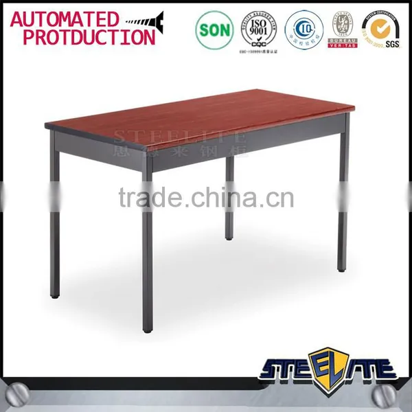 White Color Cheap Modern Wood Metal Library Reading Tables photo-4