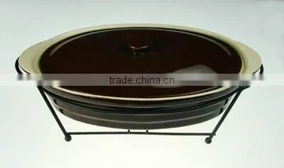 Ceramic Oval Casserole With Rack & Tealight photo-2