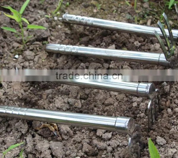 High Grade Stainless Steel Double Use Small Garden Hoe and Rake photo-2