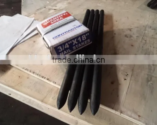 Square/round /flat Steel Nail Stake 7/8"&3/4" Length From 12"-48" on Sale photo-3