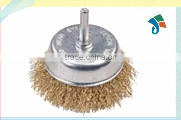 Steel Wire Wheel Brush Brass Wire Deburring Shank Circular Wire Brush photo-2